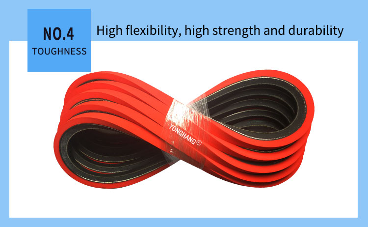 A710 red rubber coated v belt