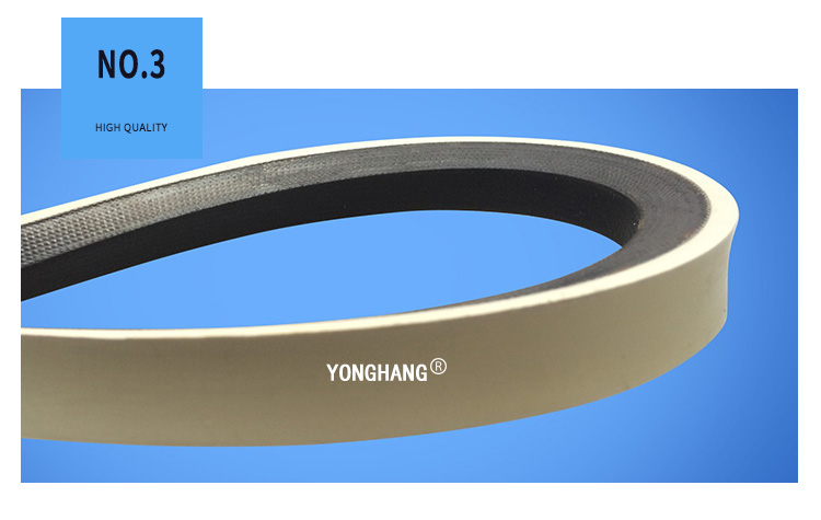 V-belts with white rubber coating