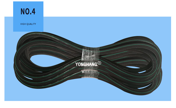 V-belts with black rubber coating