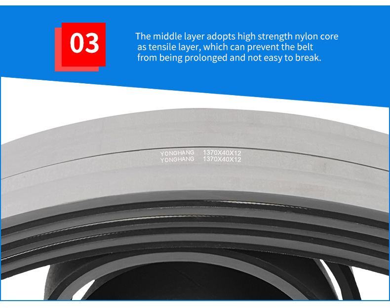 YONGHANG gray rubber optical cable pulling belt 4