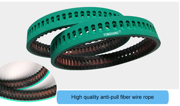 Food packaging green coating belt vertical form fill seal machine belts 5