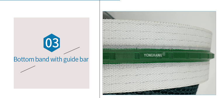 High Friction Pvc Rubber Grass Pattern Rough Top Conveyor Belt With Guide Bar 5