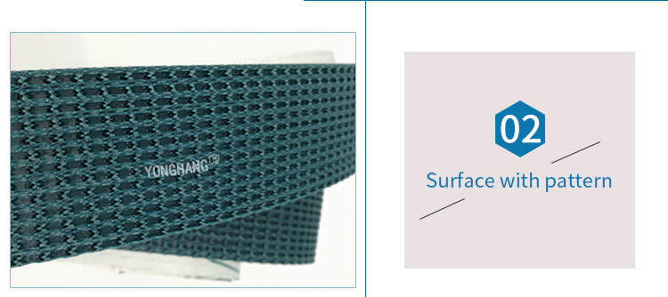 High Friction Pvc Rubber Grass Pattern Rough Top Conveyor Belt With Guide Bar 4