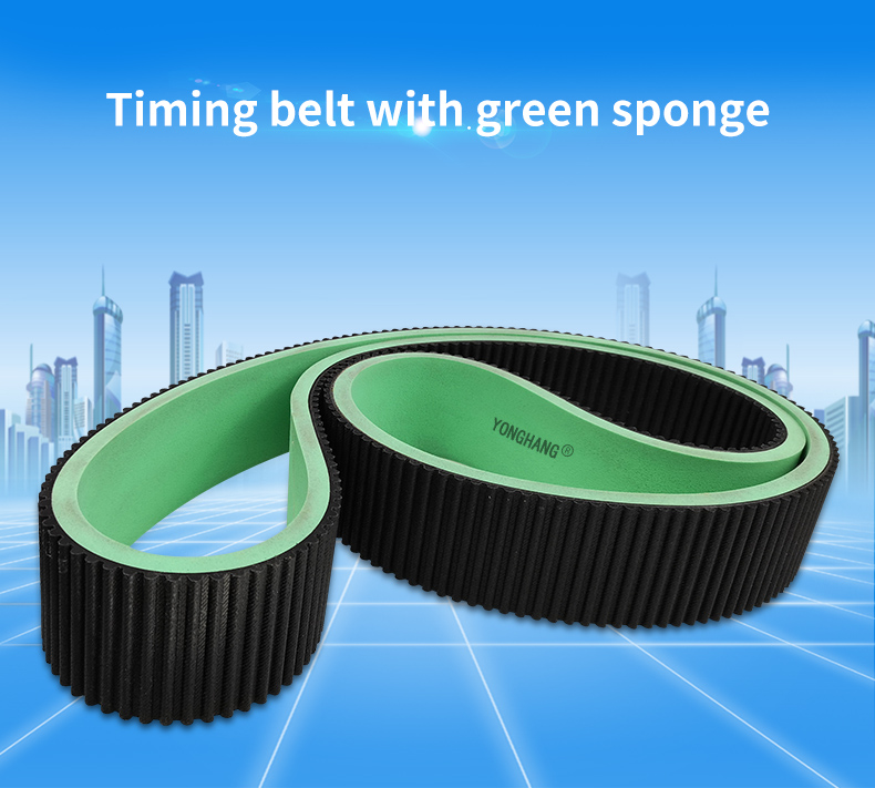 Green Foam Timing Belt for labeling machine 2