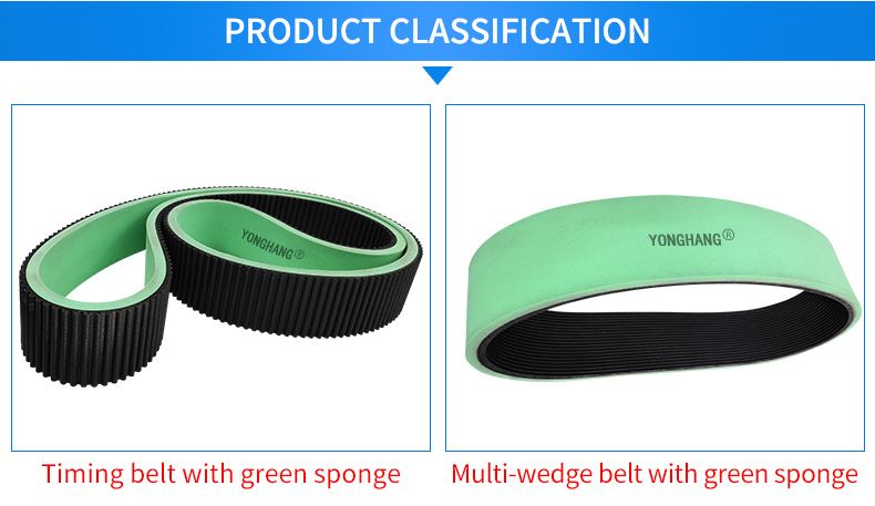 Green Foam Timing Belt for labeling machine 3