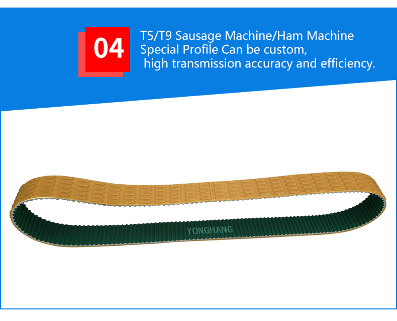 T5 Sausage Timing belts are designed for sausage cutting machines 1