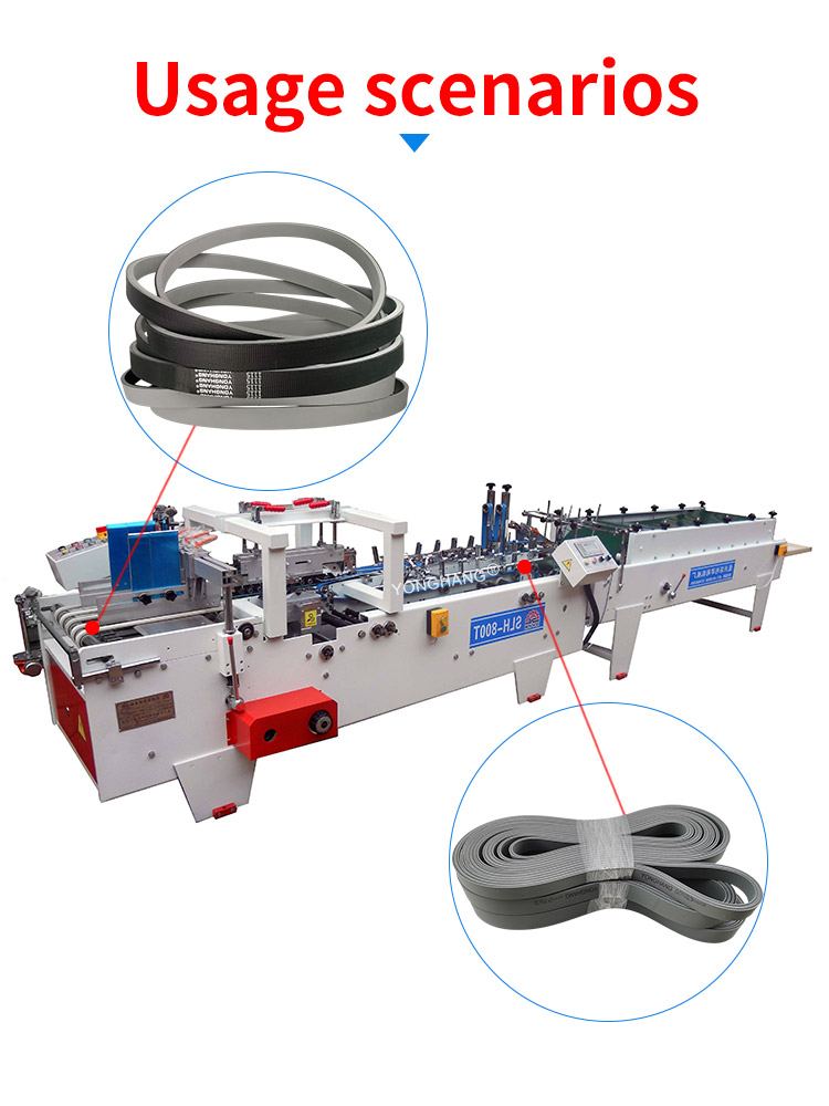 Grey rubber cover polyamide flat belt for folder gluer 9