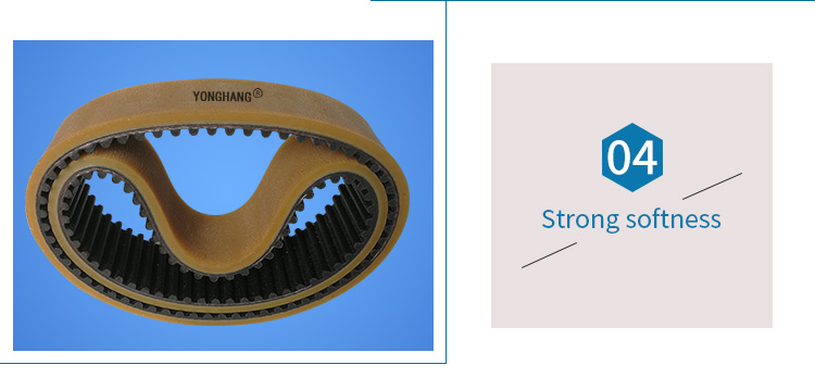 HTD5M Brown rubber coated timing belt for wire stripper grabber feed 7