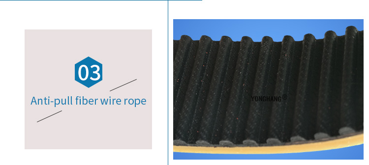 HTD5M Brown rubber coated timing belt for wire stripper grabber feed 6