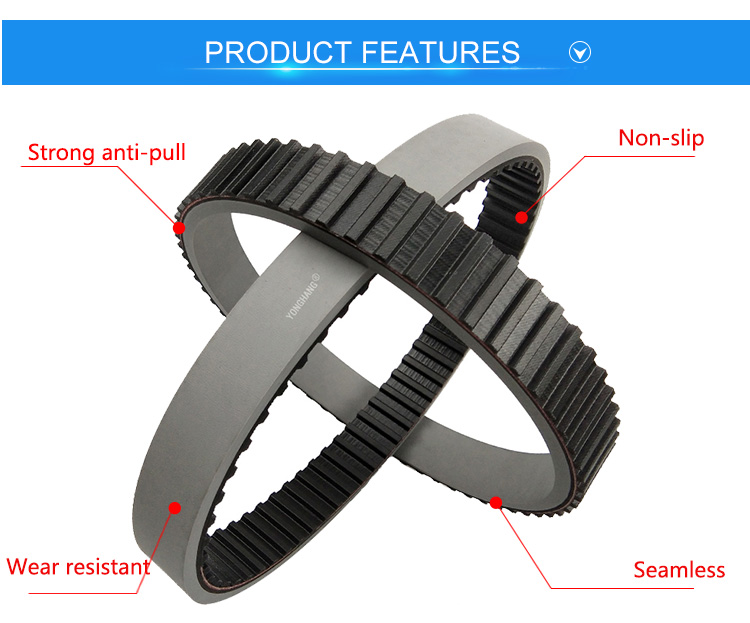 Professional YONGHANGBELT VFFS Machine Grey Coated Timing belts Synchronous belt manufacturers 2