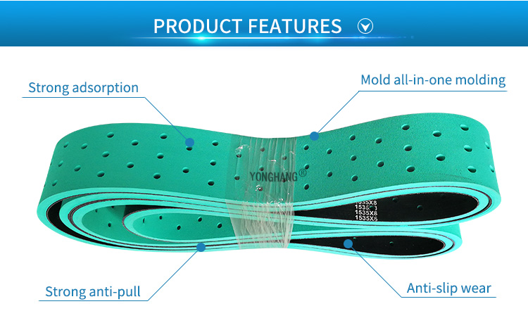 Rubber Belt for Paper Mounting Machine With Green Coatings 3