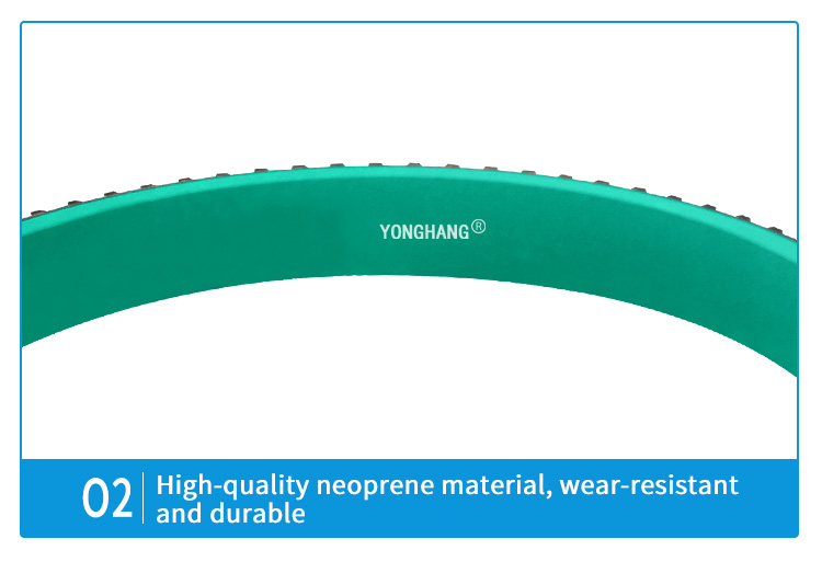 Best Food Packing VFFS Industrial Hight Wear-resisting Coating T10 timing belt Factory Price 3