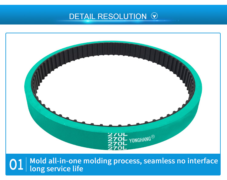 Best Food Packing VFFS Industrial Hight Wear-resisting Coating T10 timing belt Factory Price 2