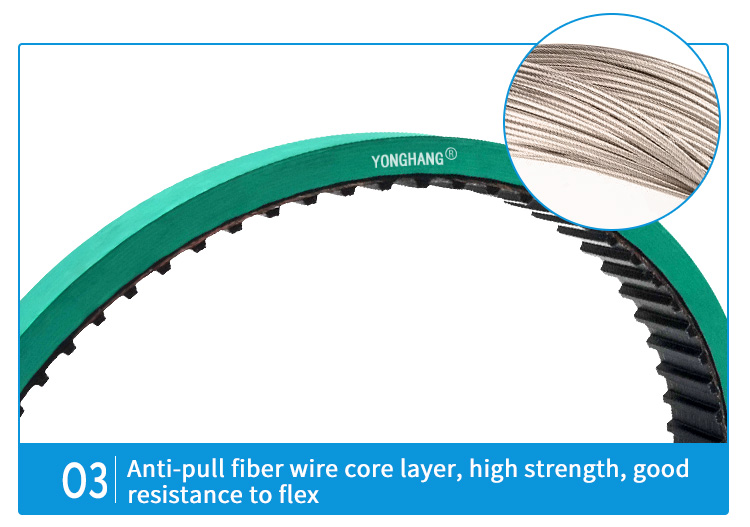 Best Food Packing VFFS Industrial Hight Wear-resisting Coating T10 timing belt Factory Price 4