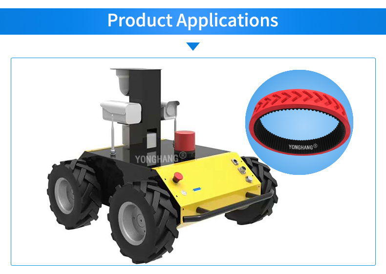Yonghangbelt Custom Seamless Rubber belt tracks robot drive belt 9