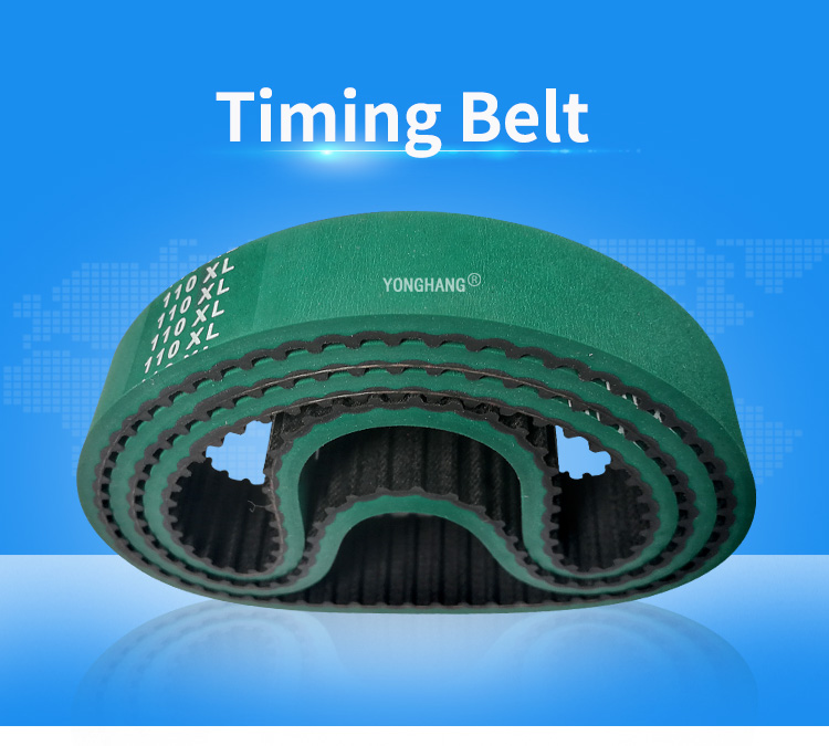 110XL Green rubber coating timing belt for wire-stripping machine industry 2