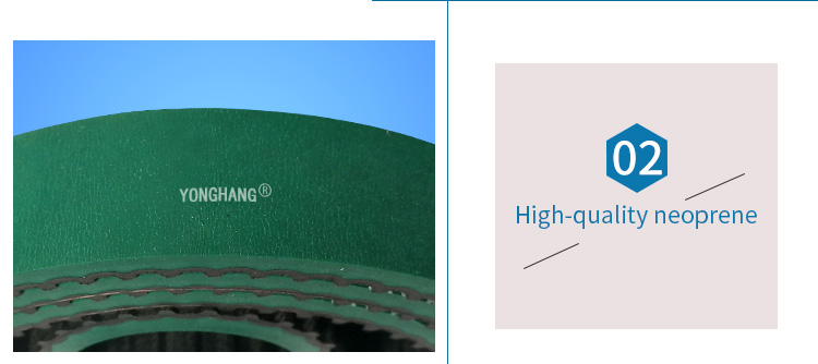 110XL Green rubber coating timing belt for wire-stripping machine industry 4