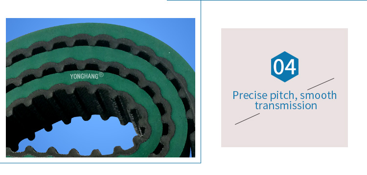 110XL Green rubber coating timing belt for wire-stripping machine industry 6