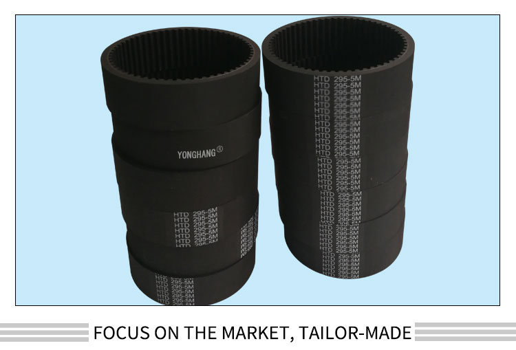 HTD5M teeth type  black rubber coating timing belt wire stripper toothed replacement belt 4