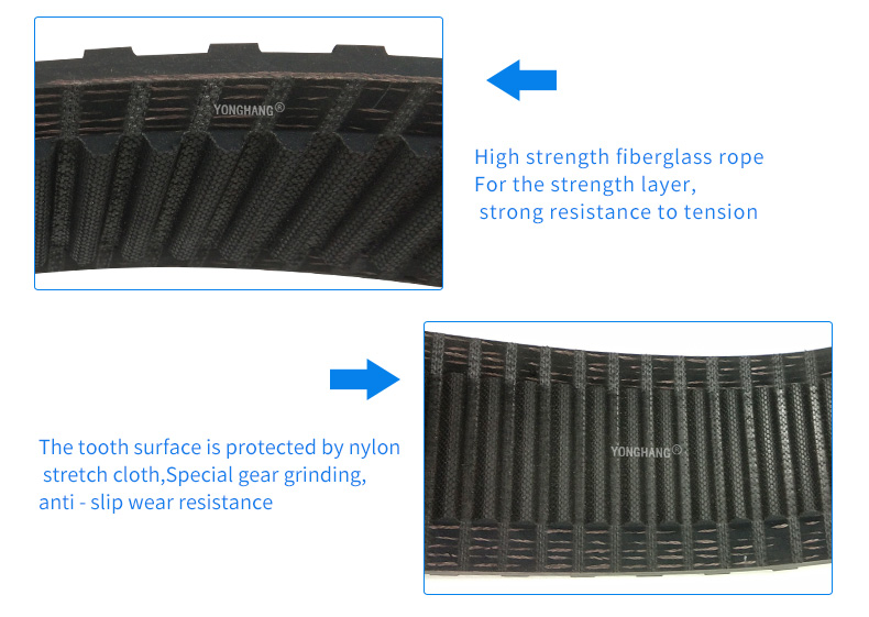 Yonghangbelt Seamless rubber timing robot track belt 5
