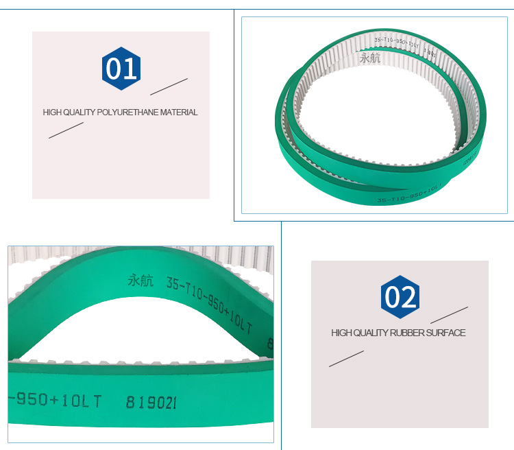 YONGHANTBELT Endless PU Timing belt With Green Rubber Coating 3