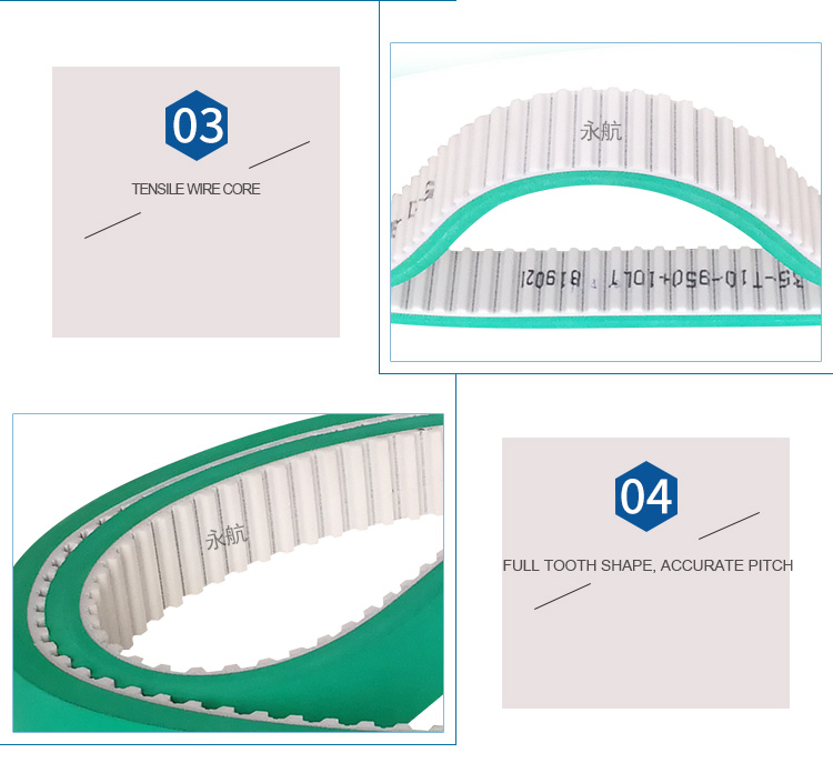 YONGHANTBELT Endless PU Timing belt With Green Rubber Coating 4