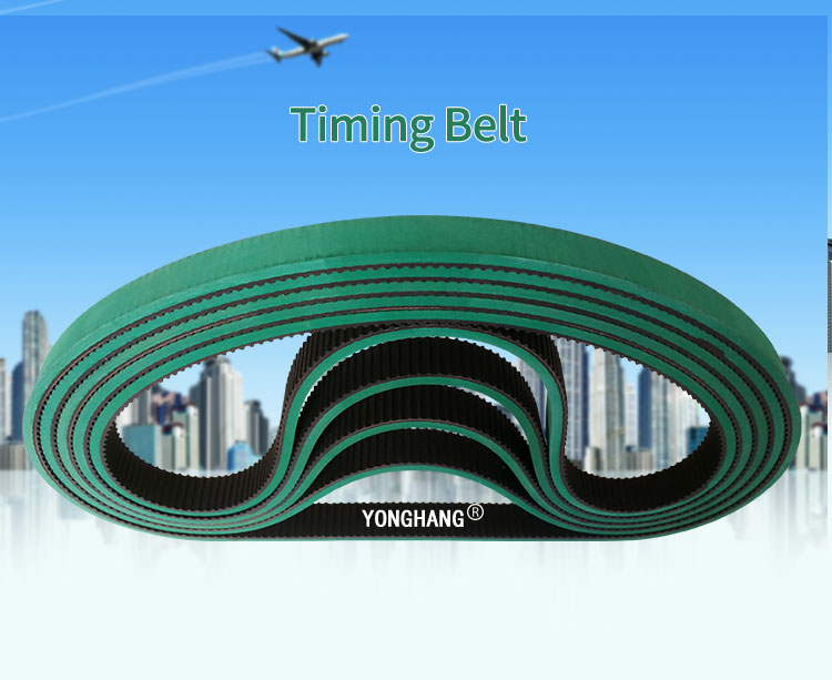 Yonghangbelt Custom High Quality  Green Rubber 432XL Timing belt for Paper Folding machine 2
