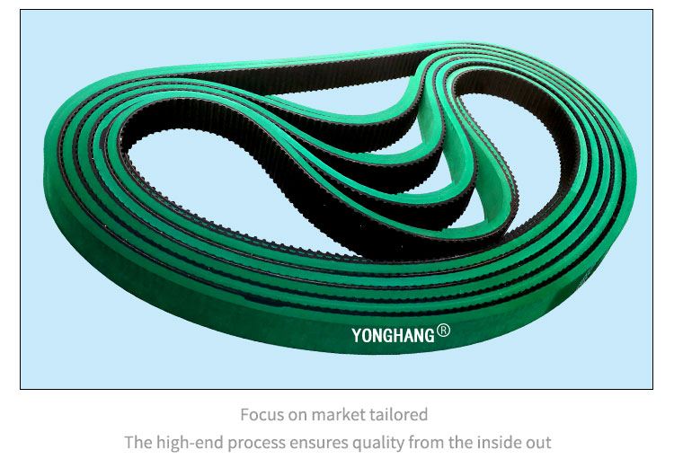 Yonghangbelt Custom High Quality  Green Rubber 432XL Timing belt for Paper Folding machine 4