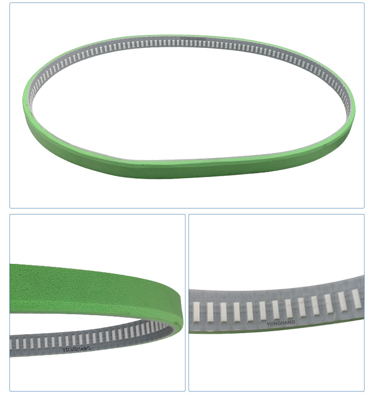 Black Sponge Polyurethane Timing Belt with centre grinding width 12