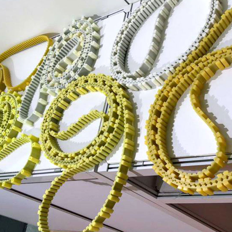 customize textile carding machine belts c50c51c60c70 timing belt with cleats 7