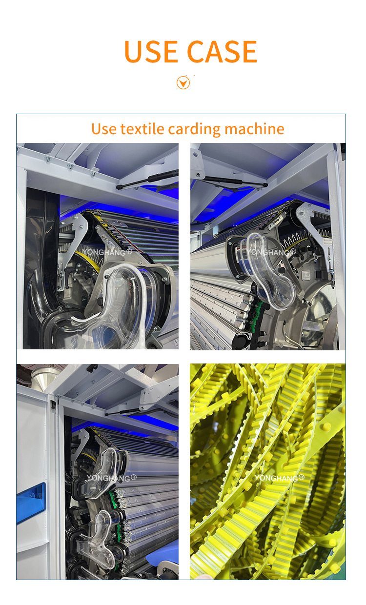 customize textile carding machine belts c50c51c60c70 timing belt with cleats 2
