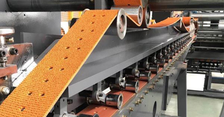 Industrial Non Slip Rough Surface Grass Pattern Brown Rubber Conveyor Belts 2