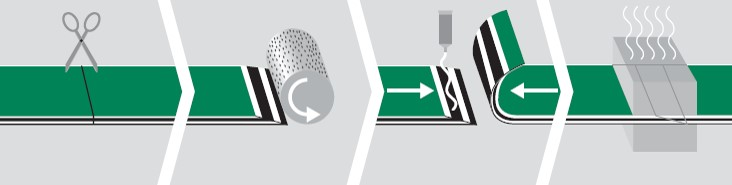 Connection methods for polyamide power transmission belts and conveyor belts 3