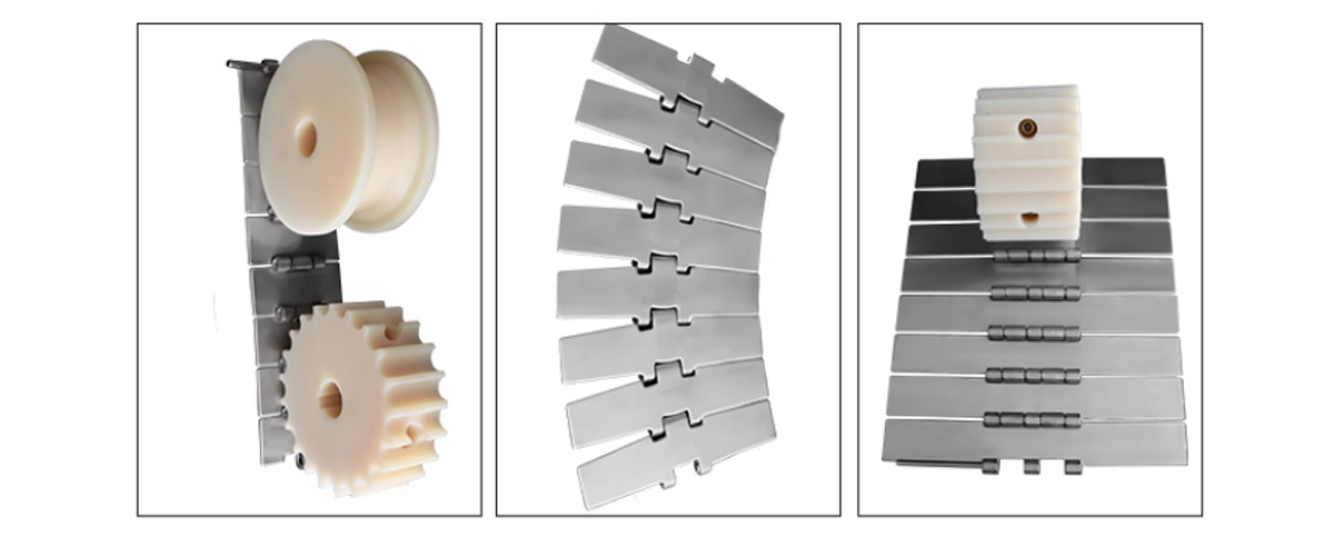 Correntes Flat Top em aço inoxidável 812 802 881, passo 38,1 mm 12
