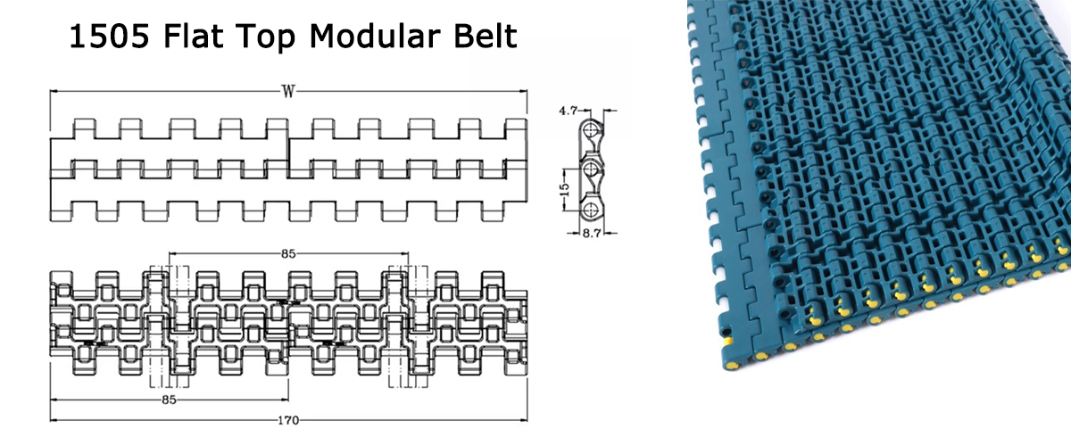  بيانات 1505 من أحزمة النقل البلاستيكية المعيارية