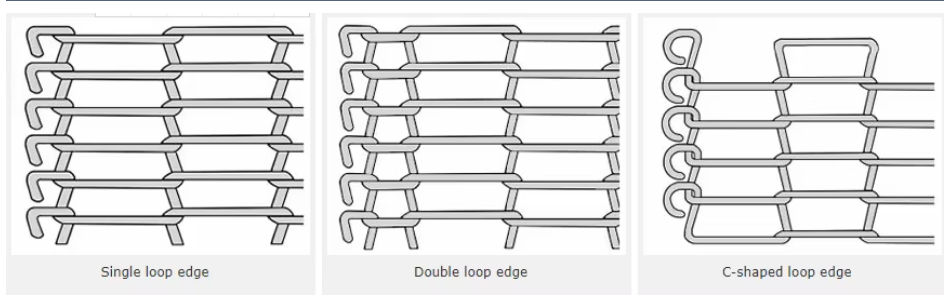 Three types of type B stainless steel metal belts