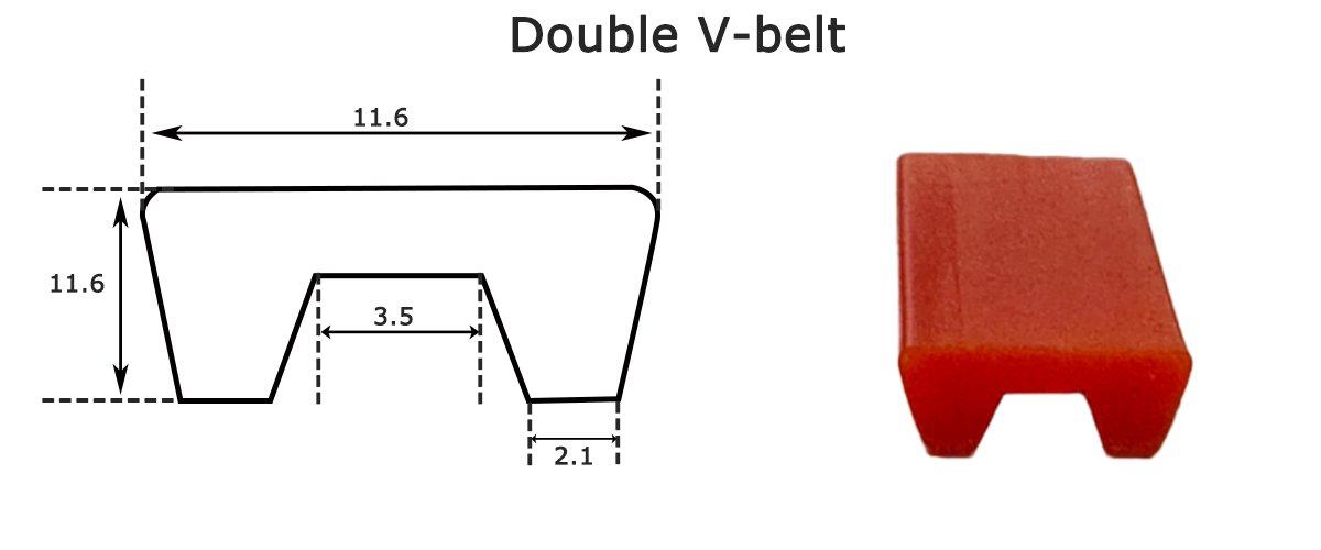 PU Double V-belt with polyester reinforcement 5