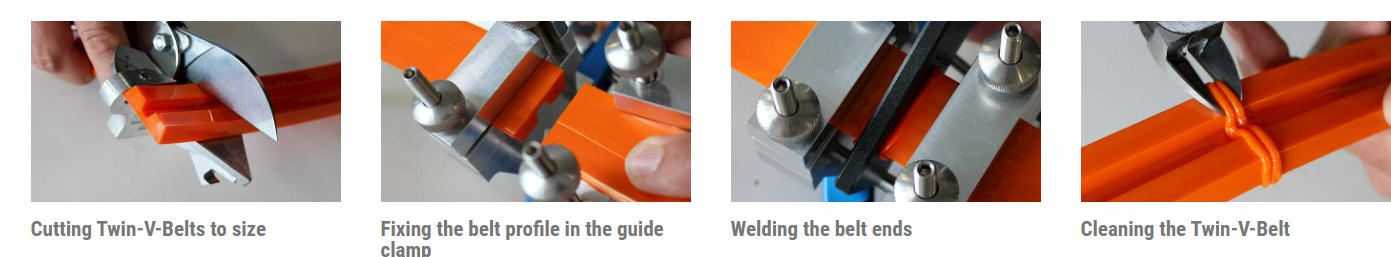 How to join together pu double V-belt 