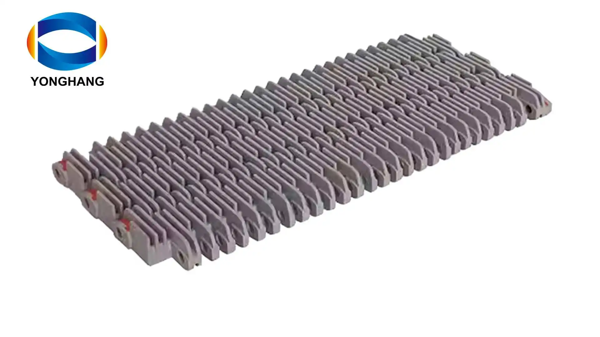 Banda transportadora modular de recorrido recto con nervaduras elevadas 3110 1