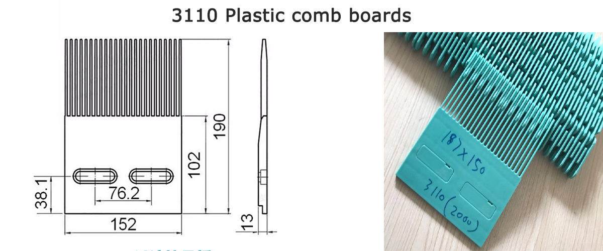  3110 Tableros de peine de plástico