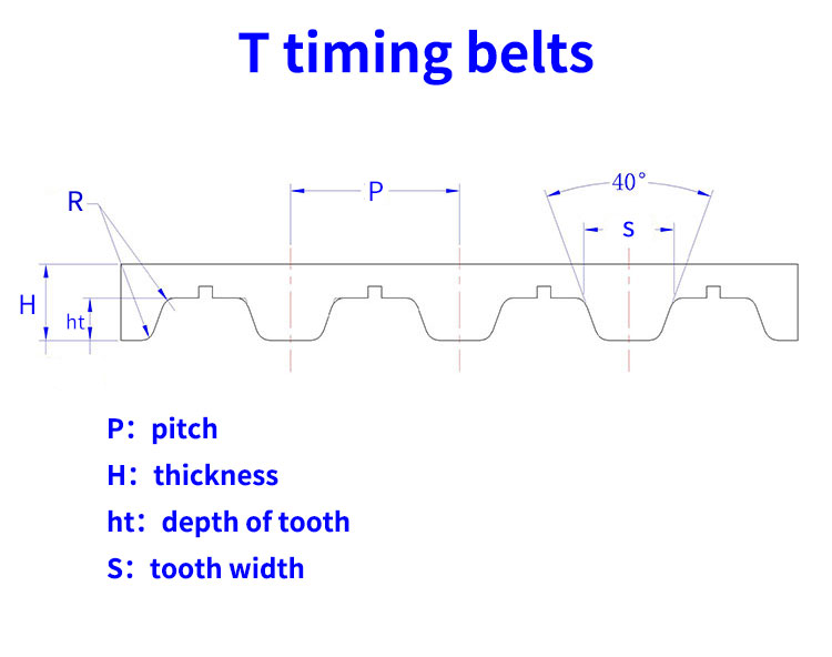 T-shaped timing belts