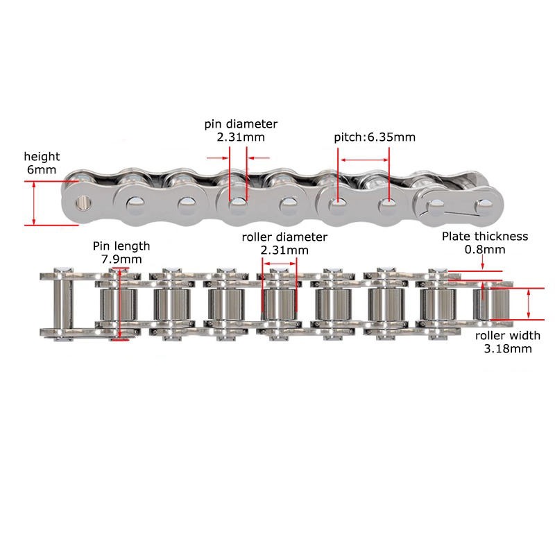 04C Stainless Steel Roller Chains