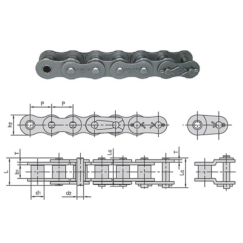 Single-strand Roller chain Sizes