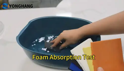 Foam Sponge coating waterproof test 1
