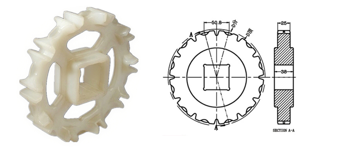 800 pitch: 50.8mm White falt top modular conveyor belt 13