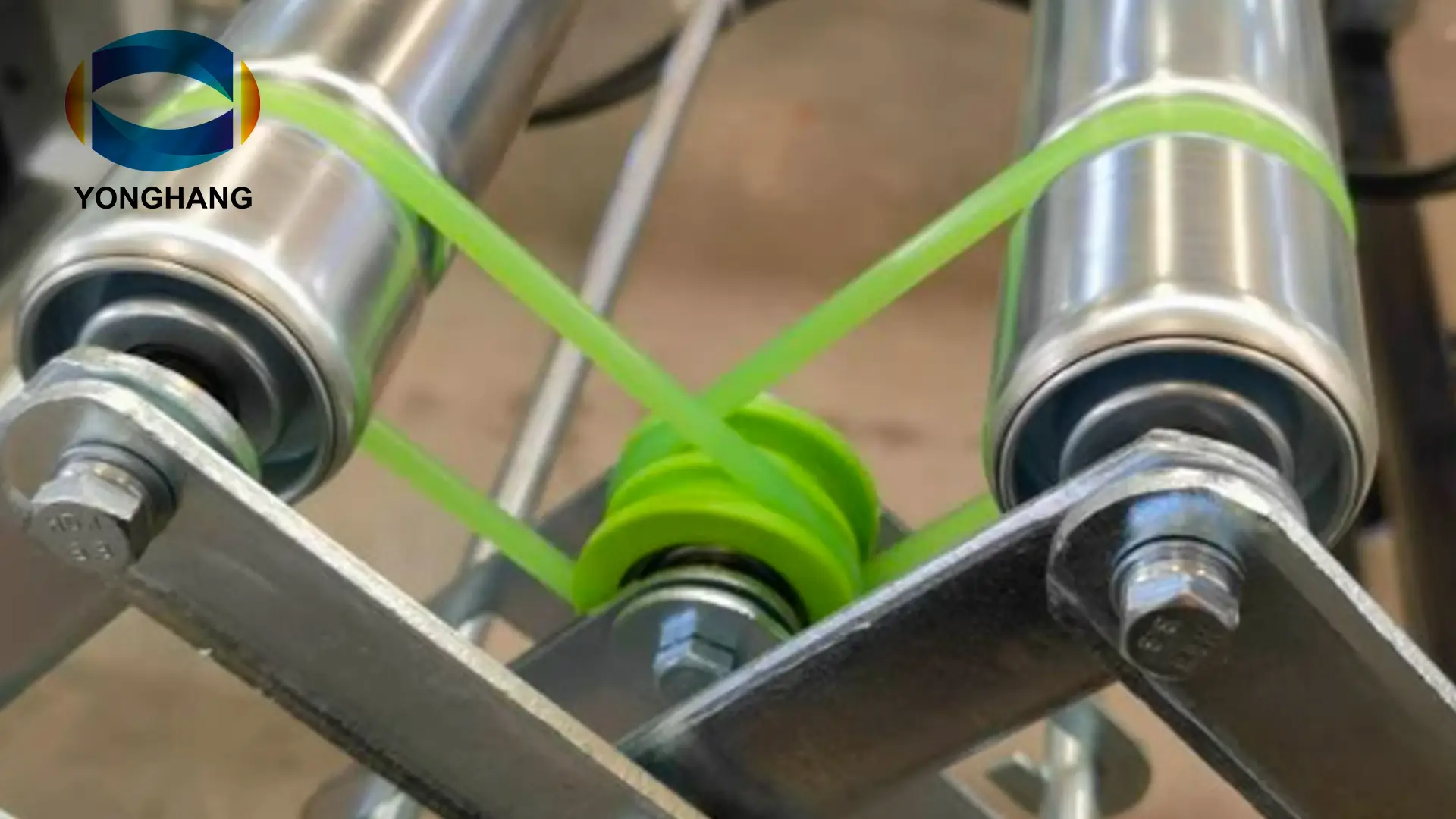 Sorting line conveyor belt  roller cylinder telescopic express logistics conveyor line Seamless round belt 1