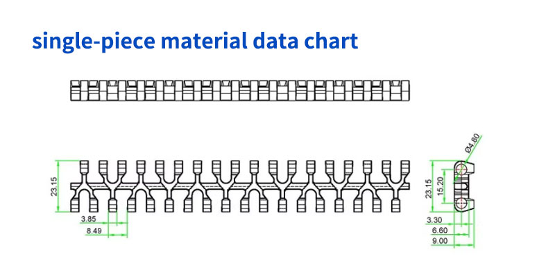 1100F Pitch 15.24 Plastic chain plate modular conveyor belt 8