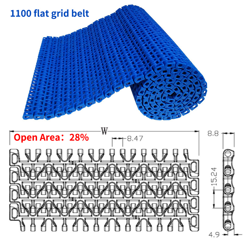 1100F Pitch 15.24 Plastic chain plate modular conveyor belt 7