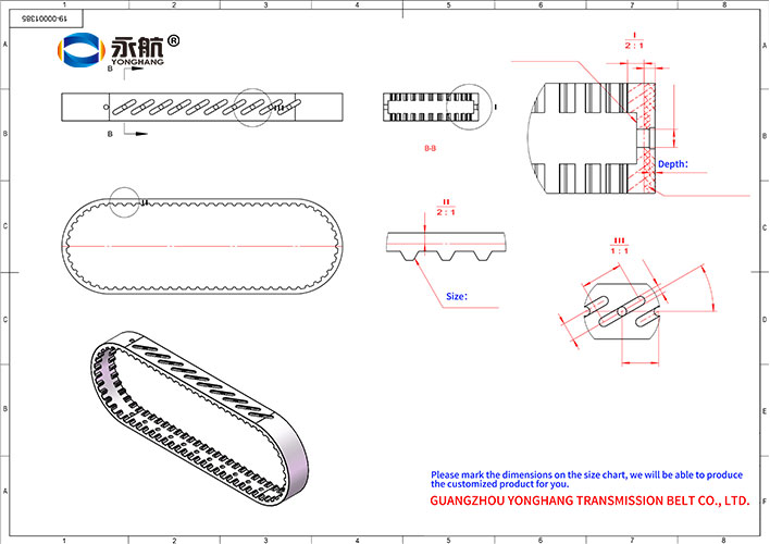 Customized Blue Silicone Coated Vacuum Feeder Belts 8