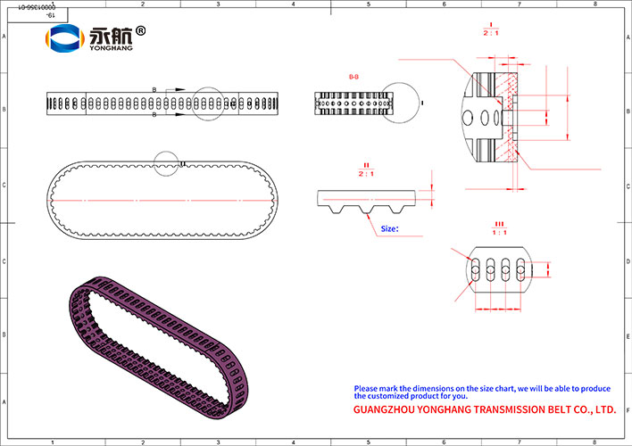 Customized Blue Silicone Coated Vacuum Feeder Belts 10